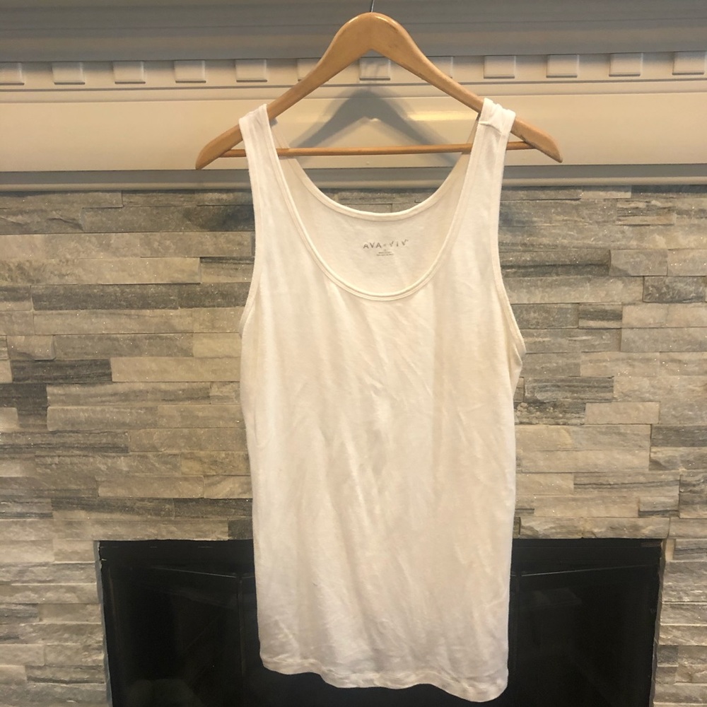 White Ava & Viv Tank Top 1X